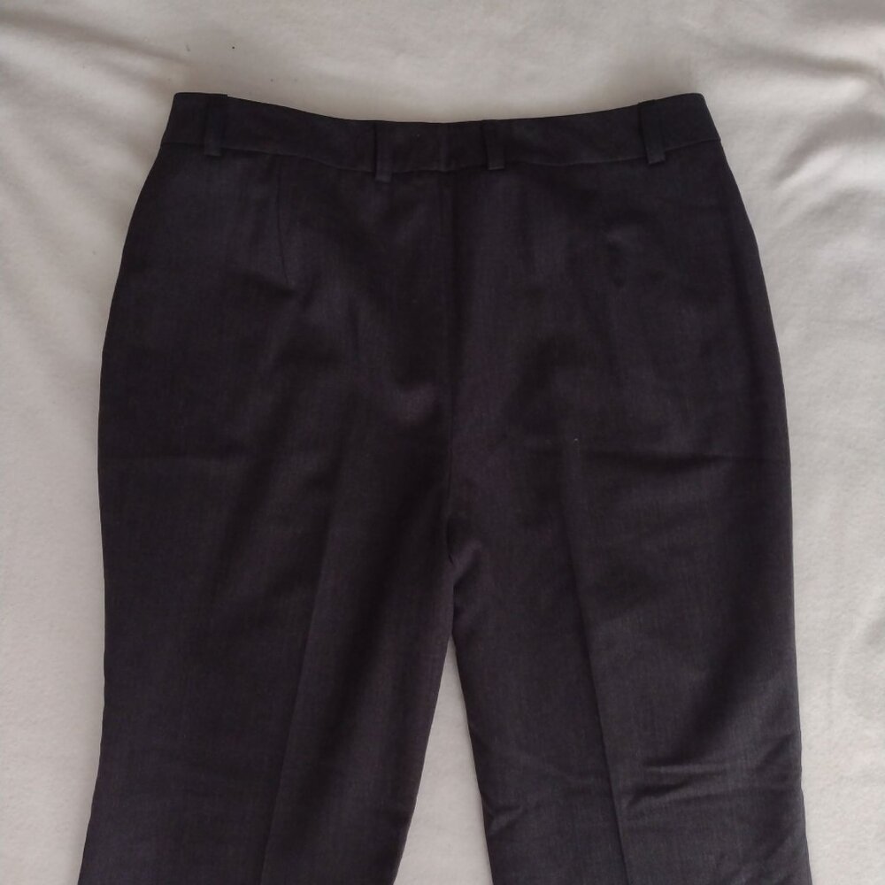 Pendleton Wool Blend Dress Pants 14 Vtg Gray Straight Leg Stretch Trousers L - Picture 8 of 10